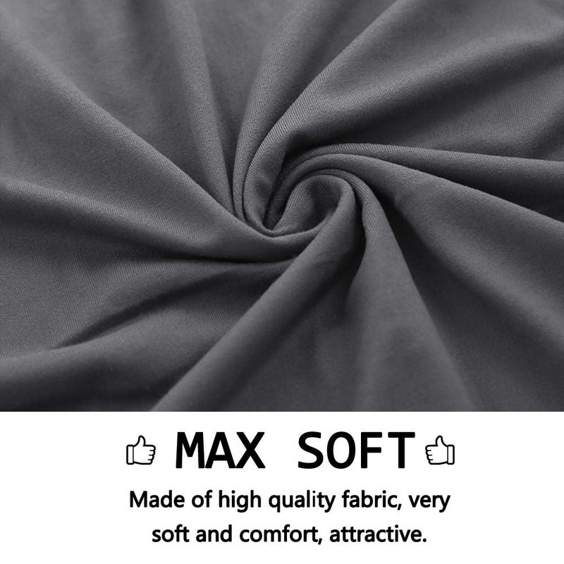 CCTFS Stretch Dining Chair Slipcovers, XL/Oversized Removable Washable Soft Spandex Extra Large Dining Room Chair Covers for Kitchen Hotel Table Banquet Solid Color (2 Per Set, Gray) - Image 4